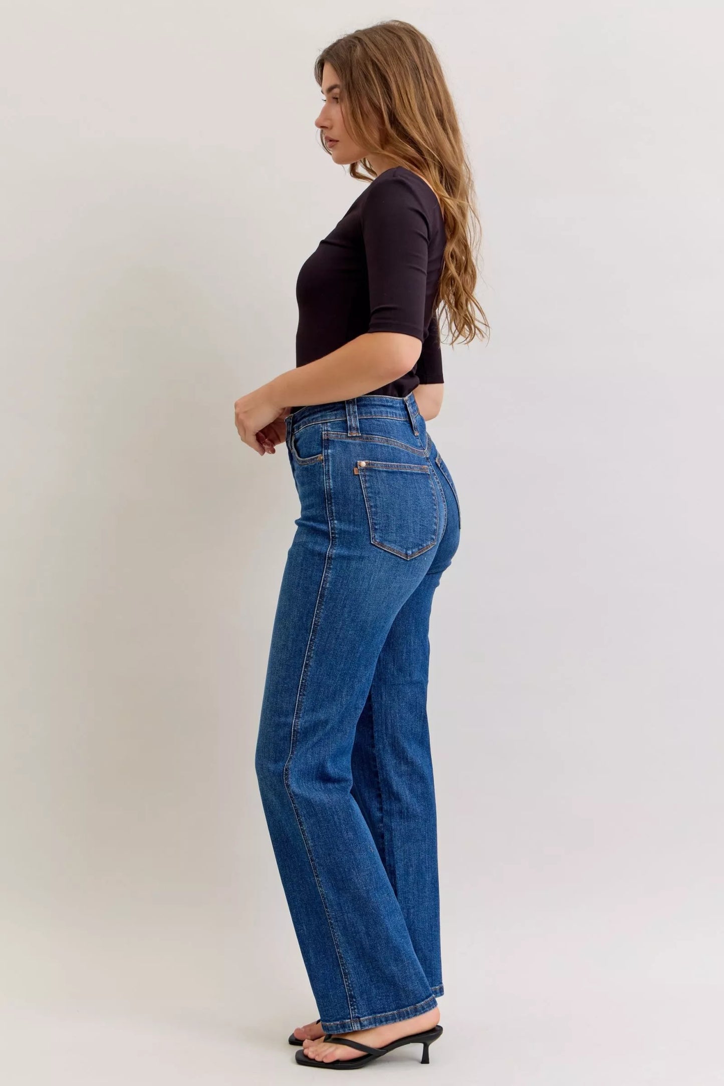 High Waist Tummy Control Straight Jeans Judy Blue