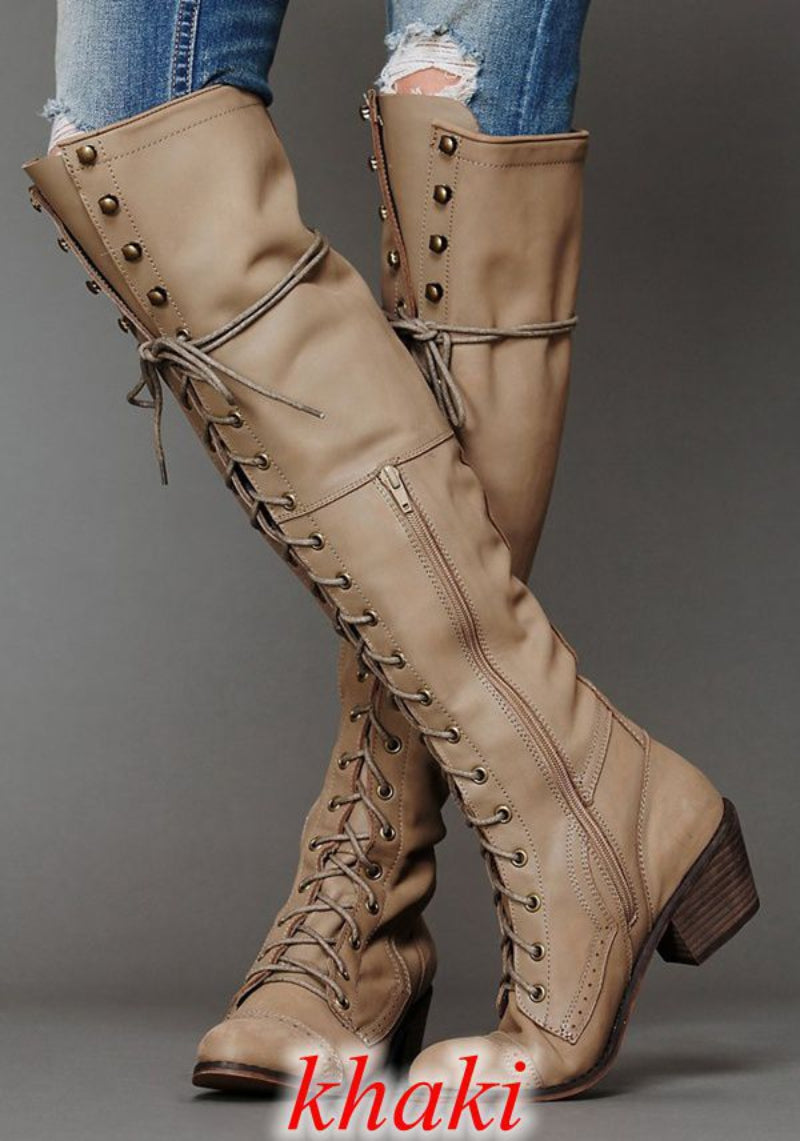 Women’s Round Toe Over-the-Knee Tall Winter Boots