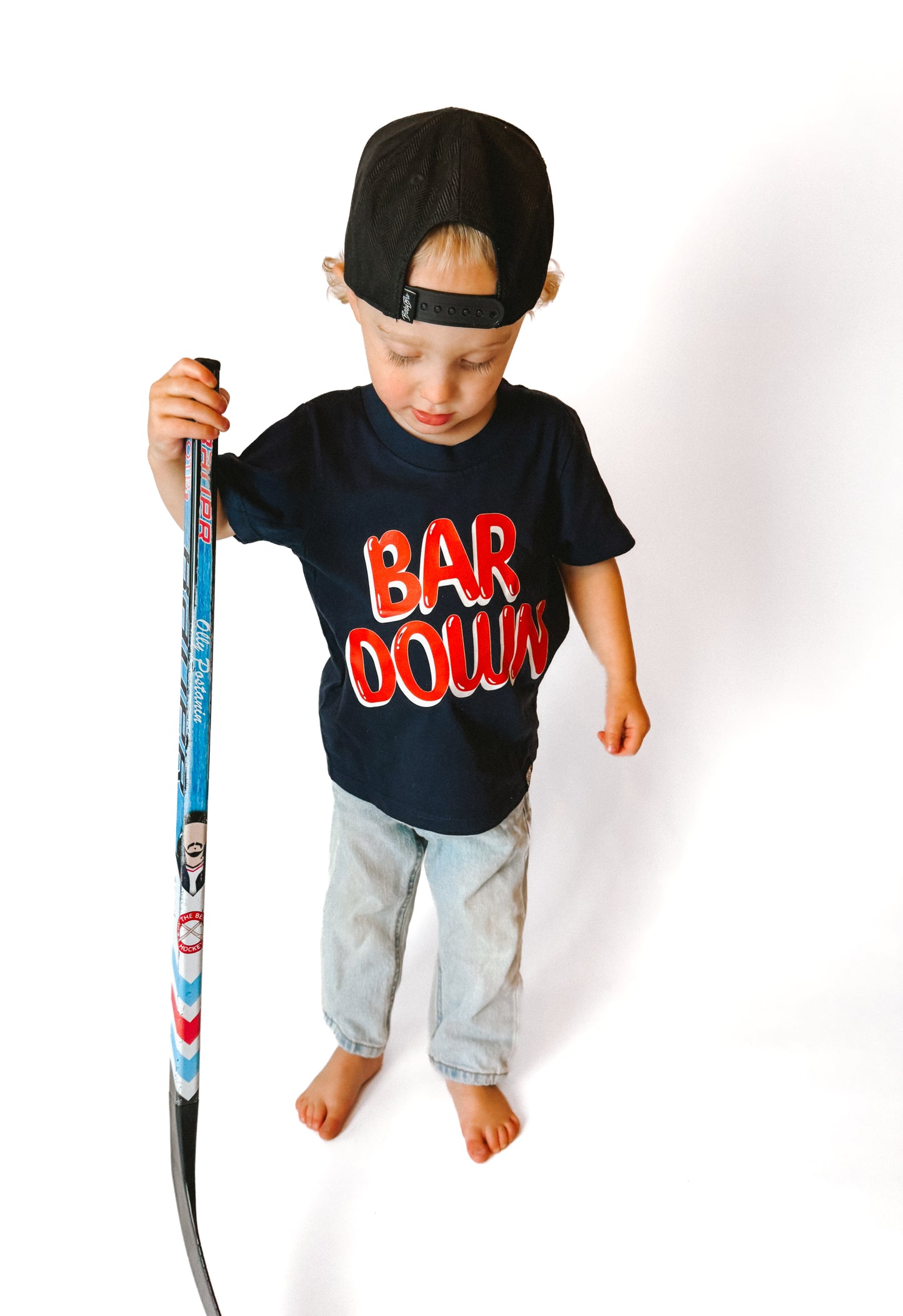 Bar Down Hockey Toddler T-Shirt Cotton Ice Hockey Tee Iron+Steel Threads