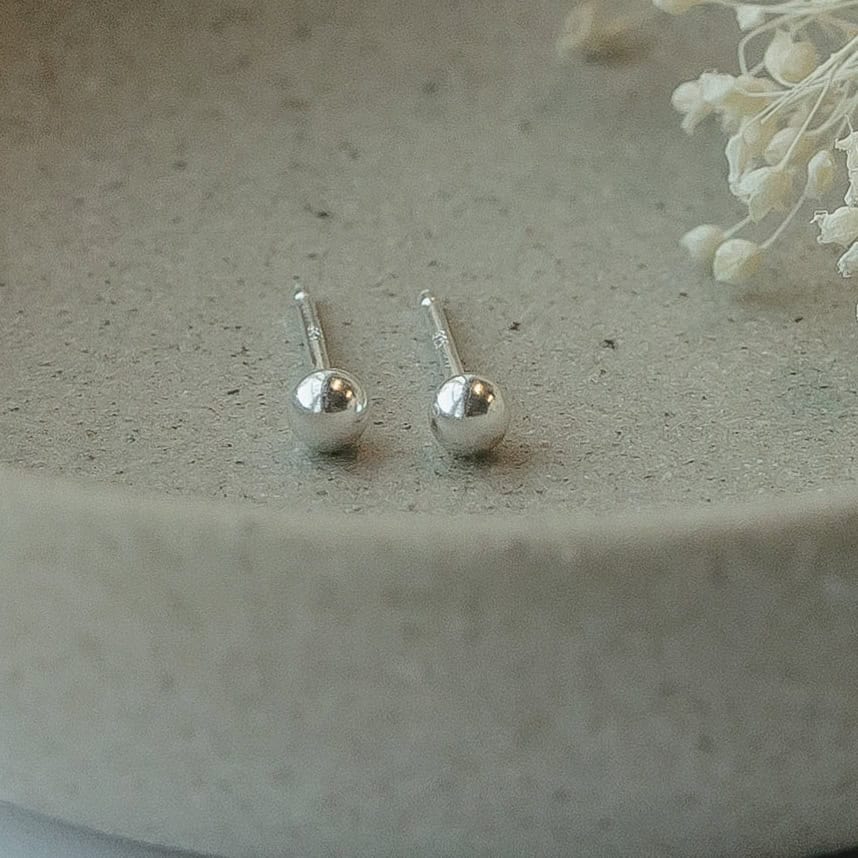 Ball Post Earrings 3mm Gold Filled Earrings Sela Designs