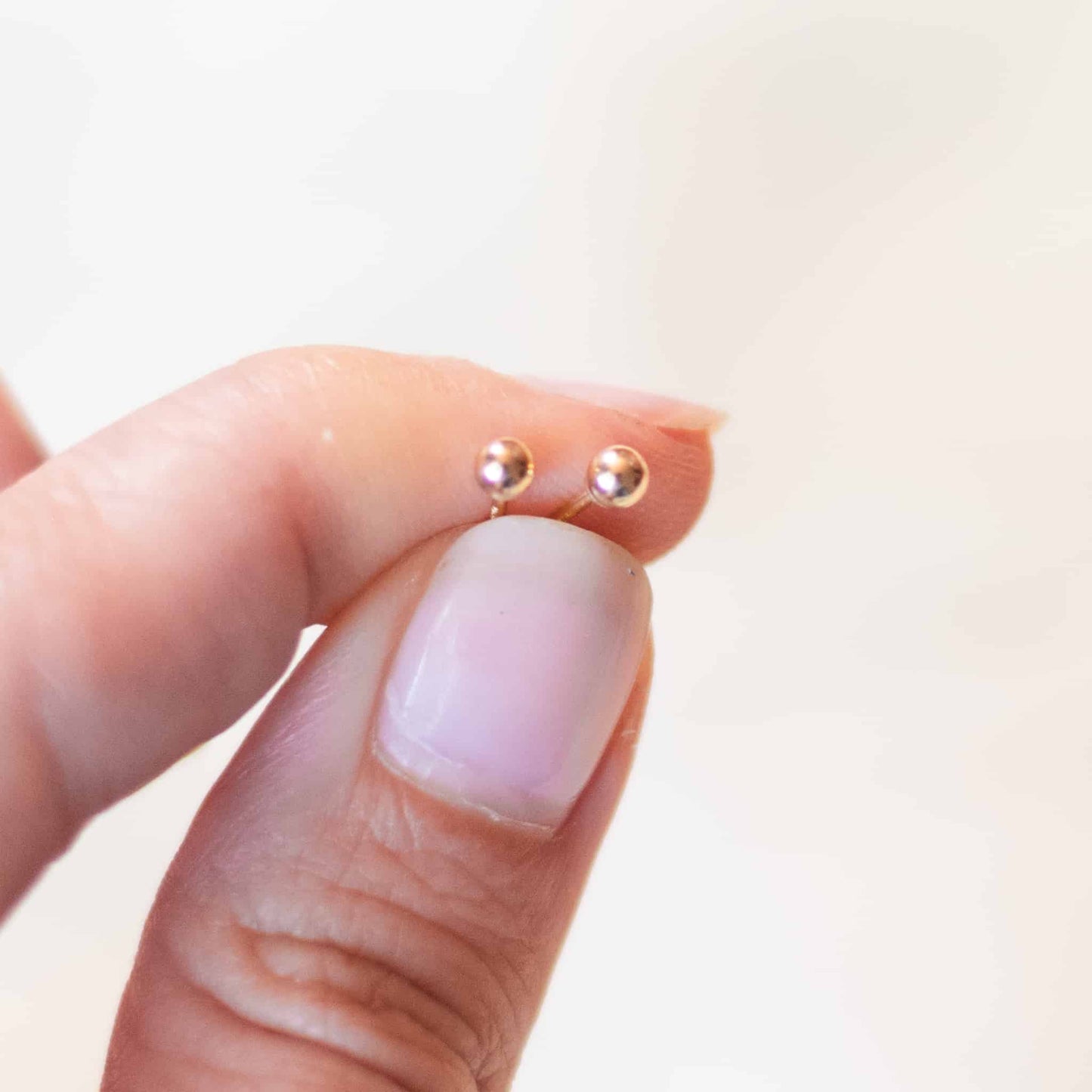 Ball Post Earrings 3mm Gold Filled Earrings Sela Designs