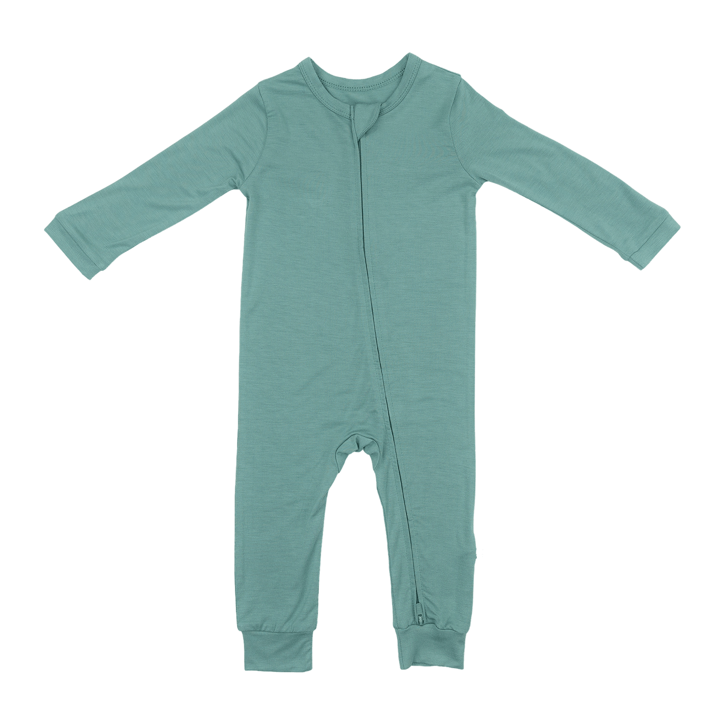 Larkspur Baby Zip Romper in Jade