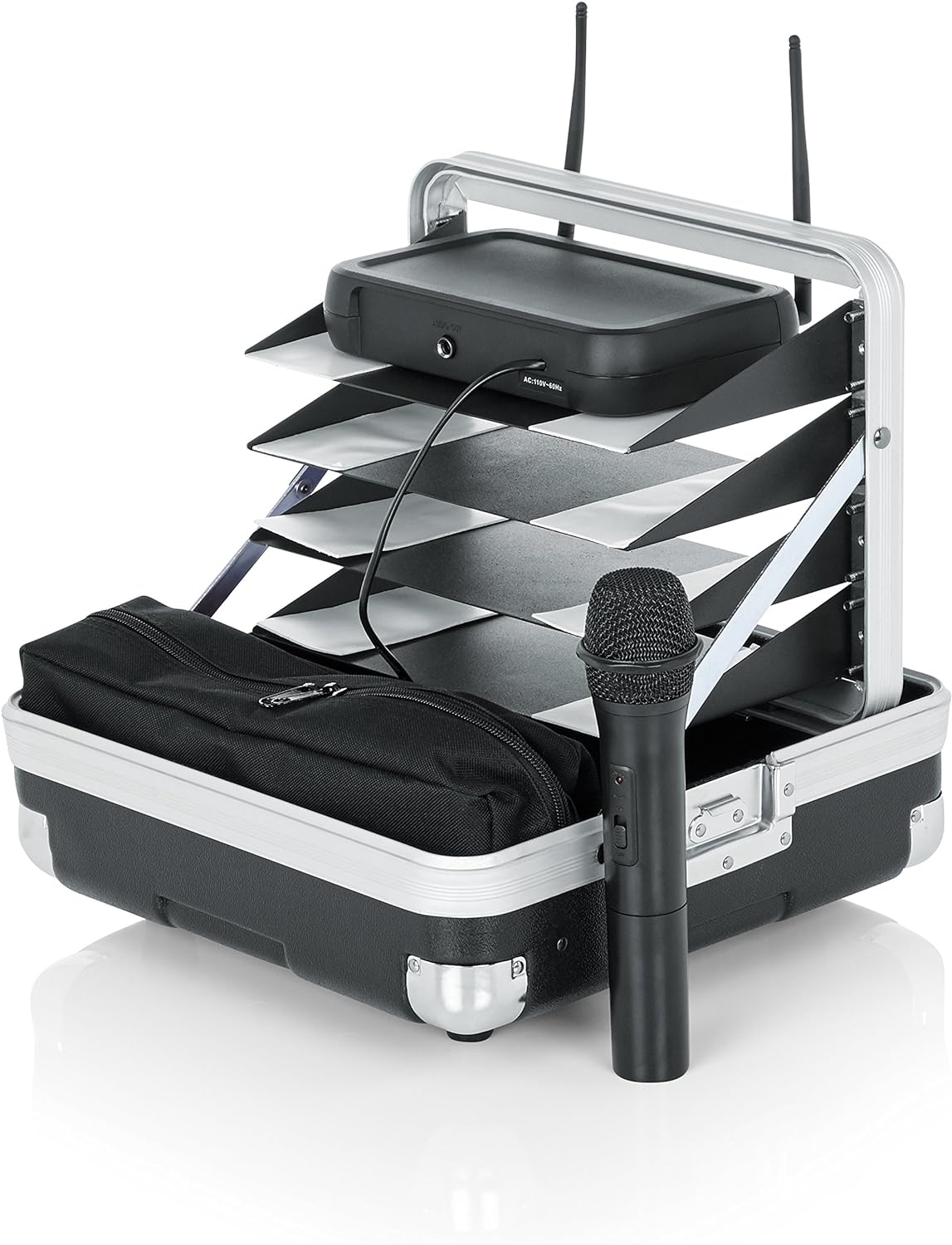 Gator GM-4WR Mini Rack 4 Wireless Systems Case