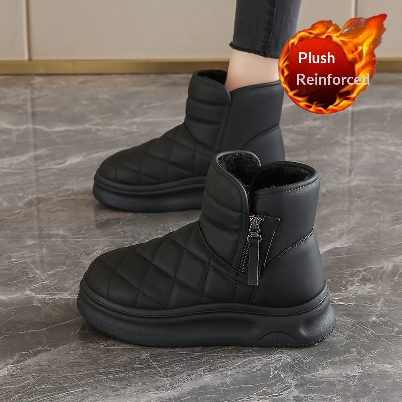 Warm Fleece-Lined Casual Winter Ankle Snow Boots for Women