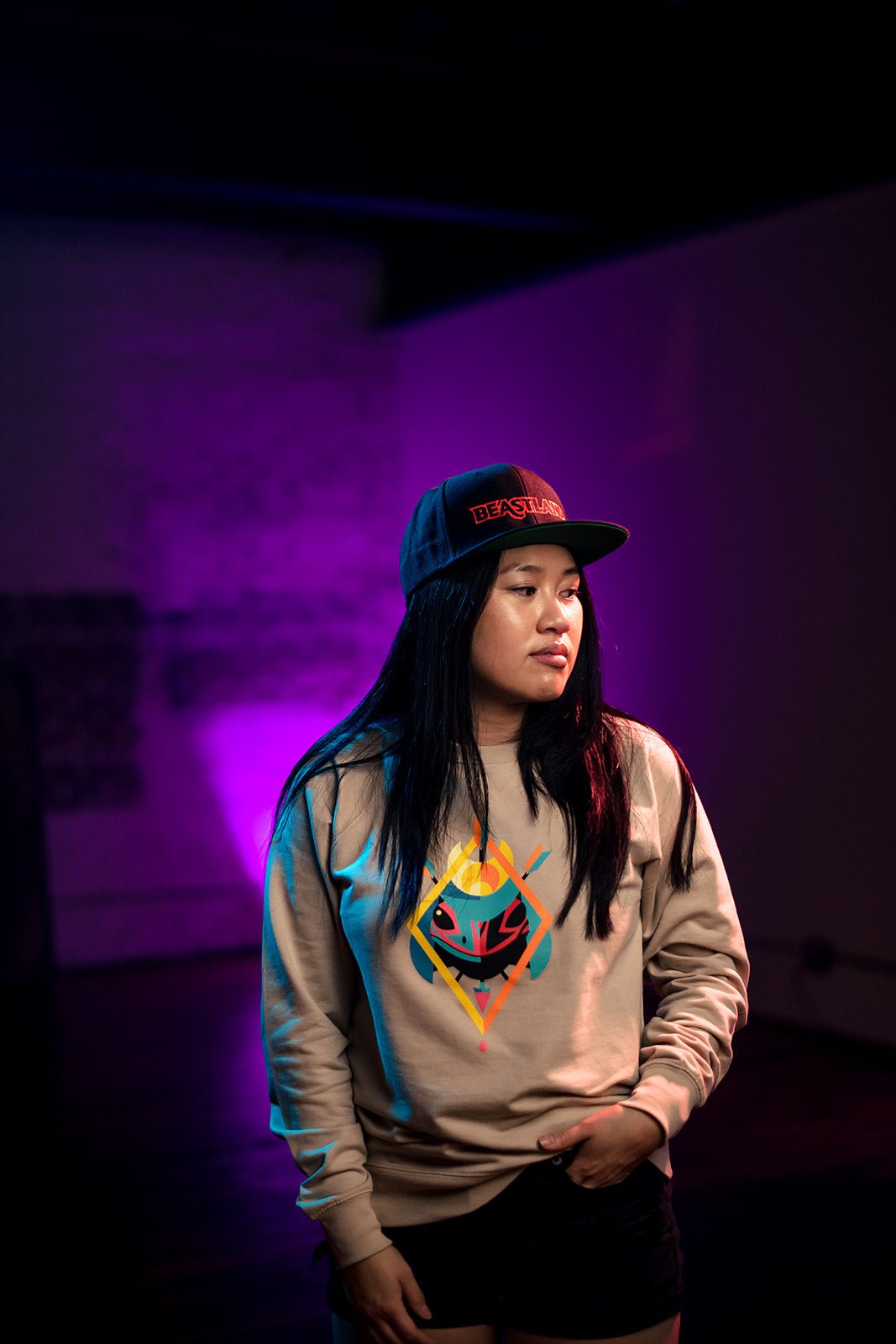 Beastland Snapback Hat Adjustable Wool Blend 6 Panel