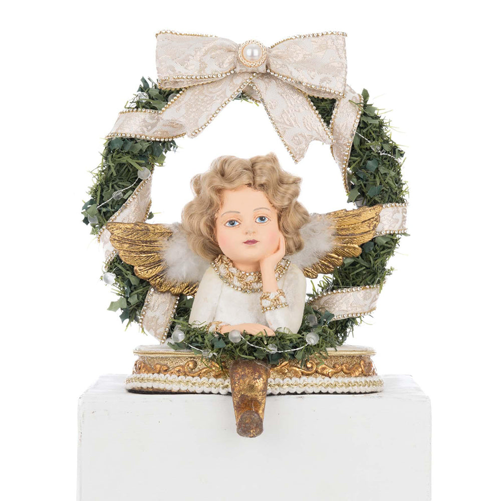 Bells of Brilliance Angel Stocking Holder by Katherine's Collection