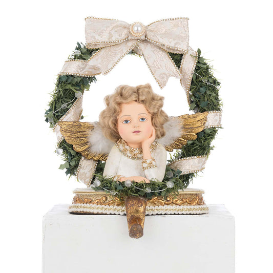 Bells of Brilliance Angel Stocking Holder by Katherine's Collection