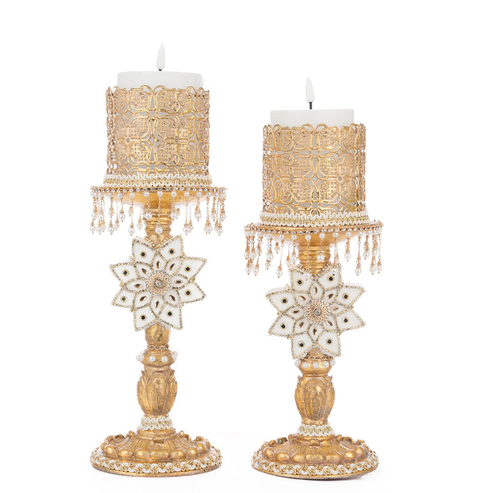 Bells of Brilliance Gold Candle Sticks Set of 2 by Katherine's Collection