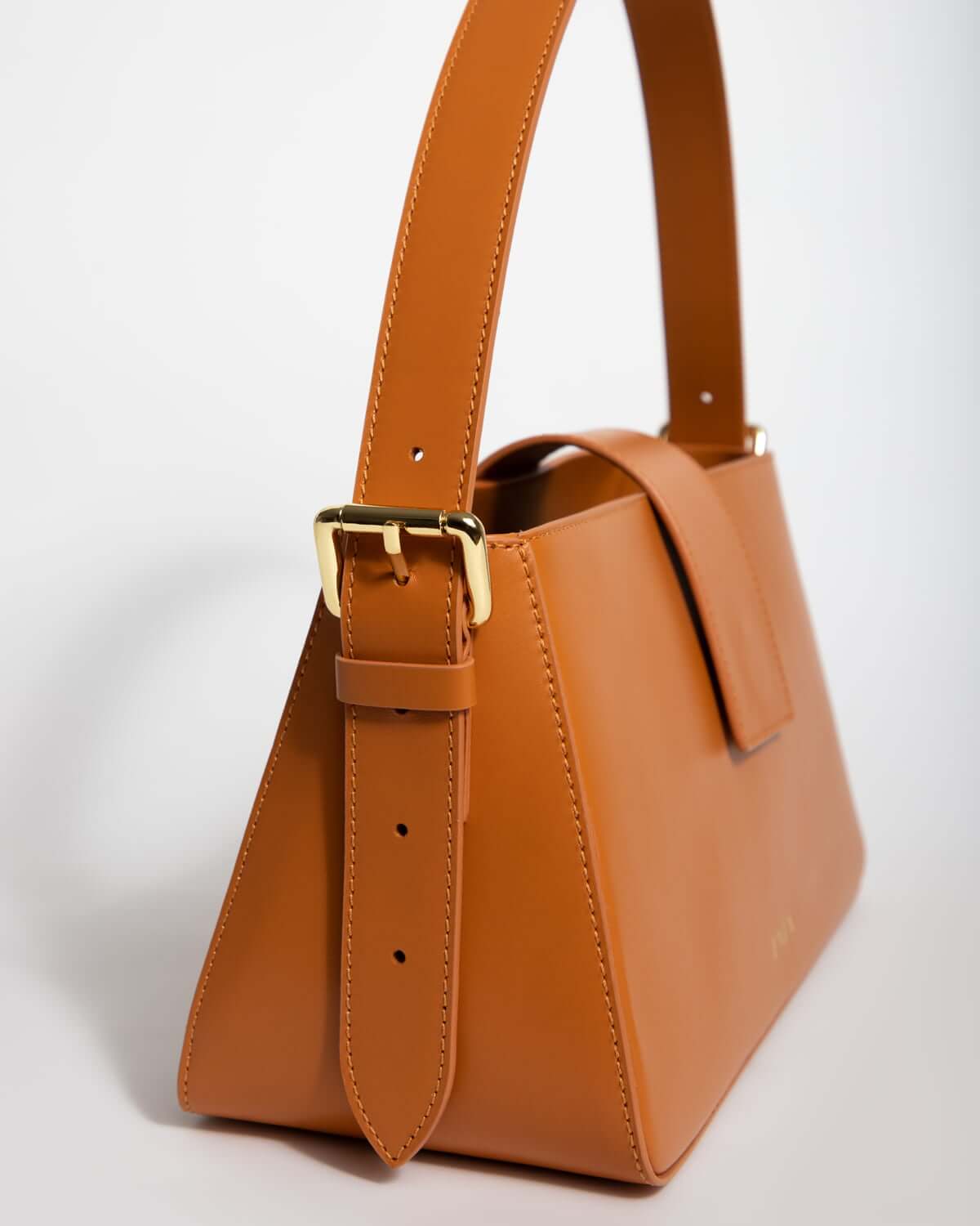 Belona Cognac Calfskin Leather Hobo Bag
