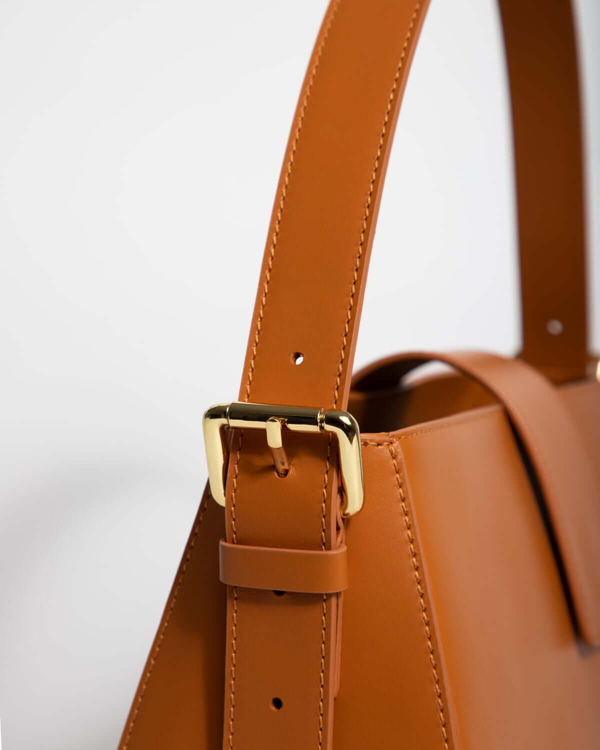 Belona Cognac Calfskin Leather Hobo Bag