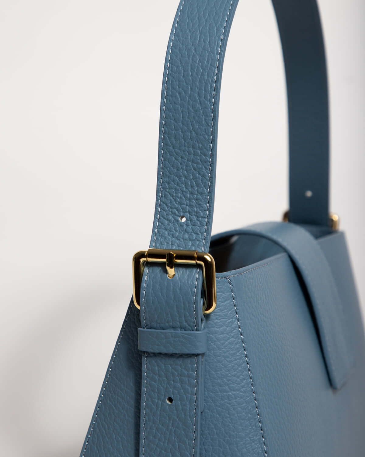 Blue Sky Calfskin Leather Hobo Bag BELONA