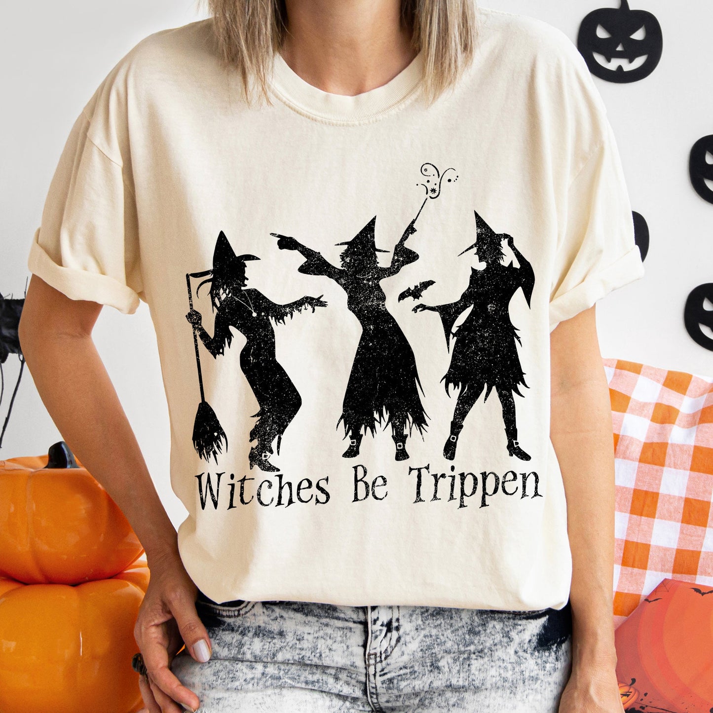 Witches Be Trippin Halloween Comfort Colors Tshirt