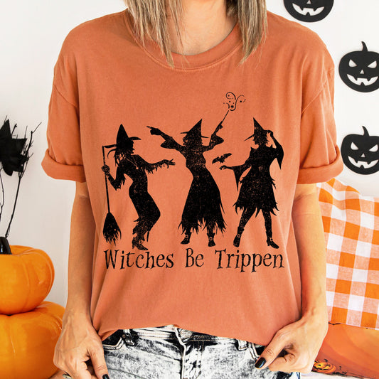 Witches Be Trippin Halloween Comfort Colors Tshirt