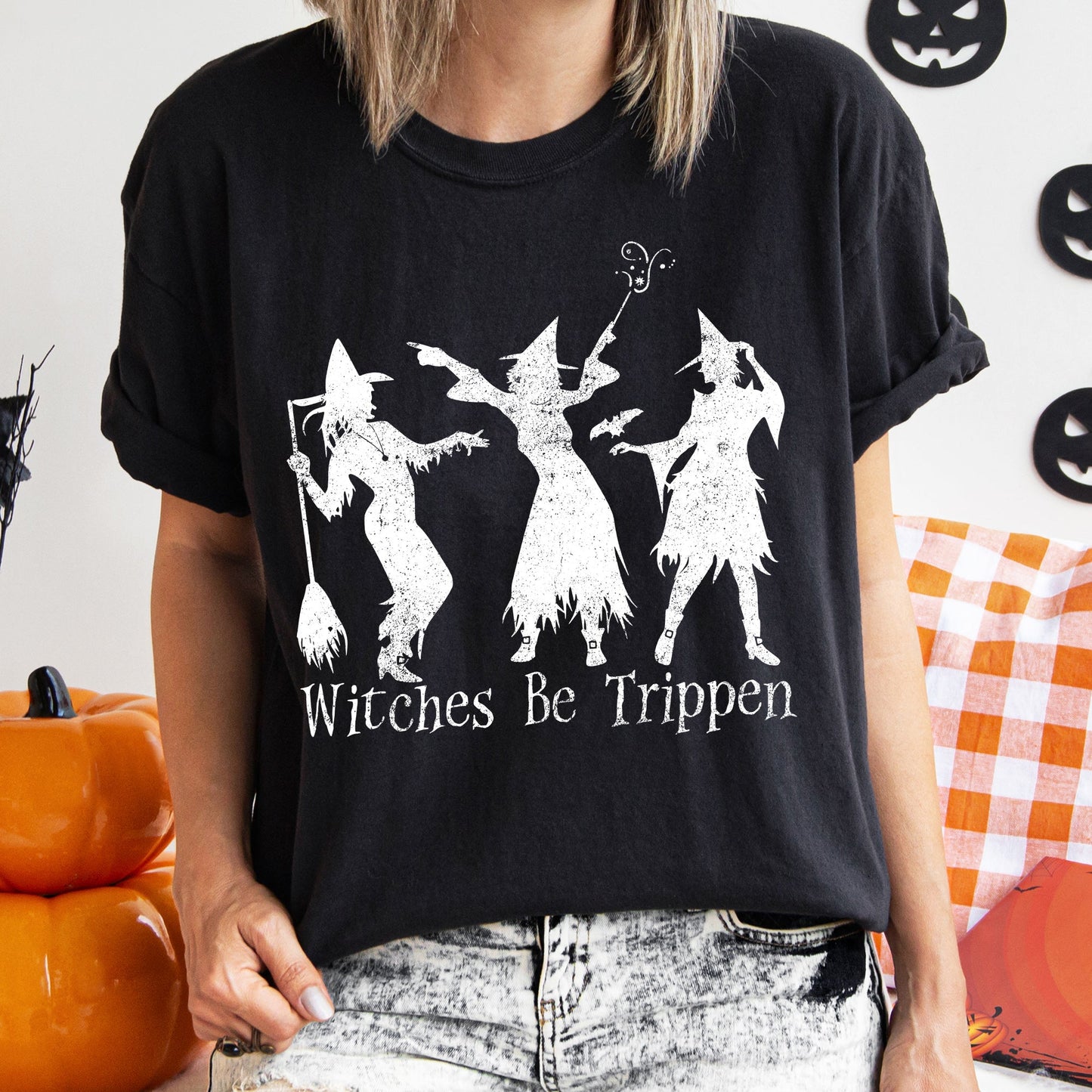 Witches Be Trippin Halloween Comfort Colors Tshirt