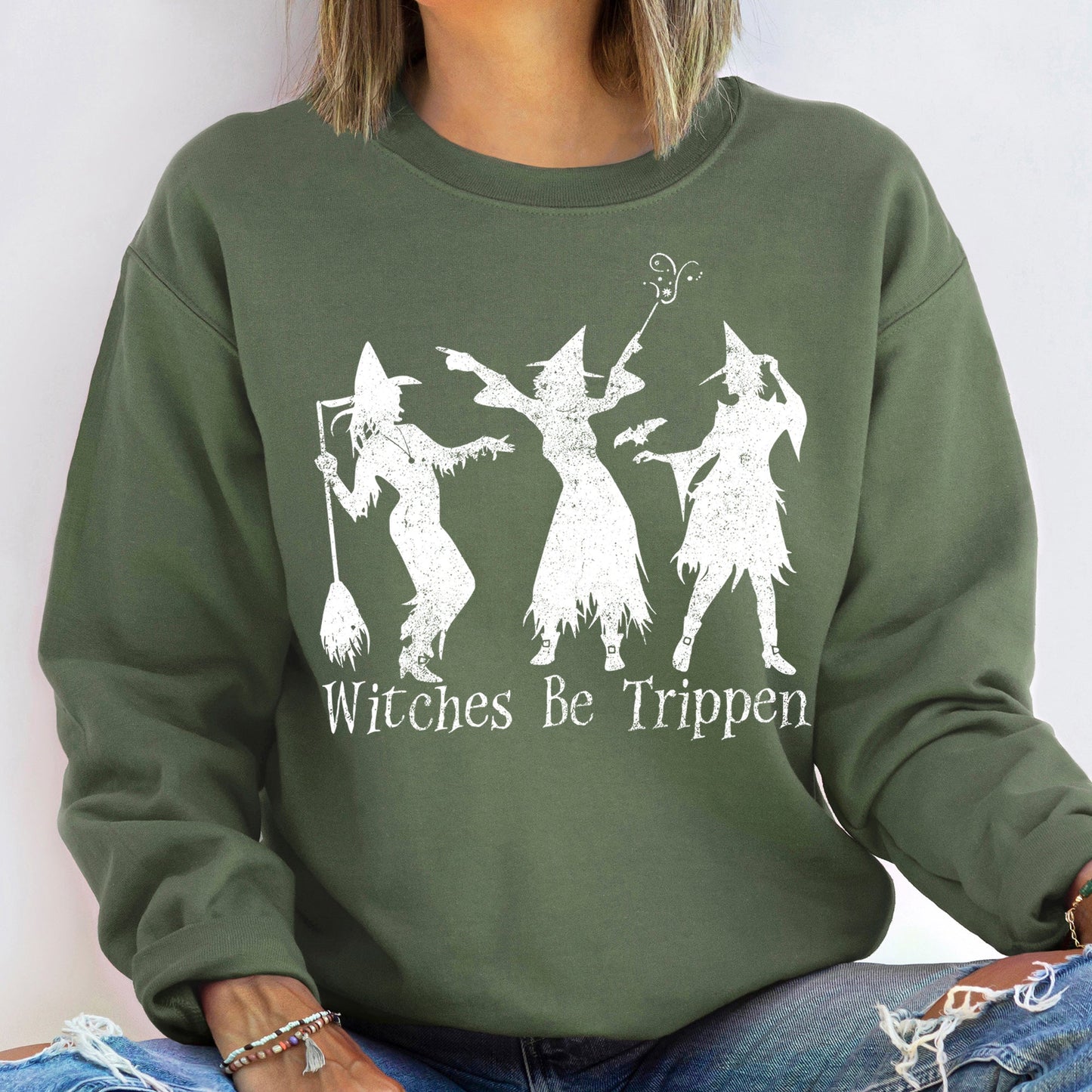 Witches Be Trippen Vintage Halloween Sweatshirt
