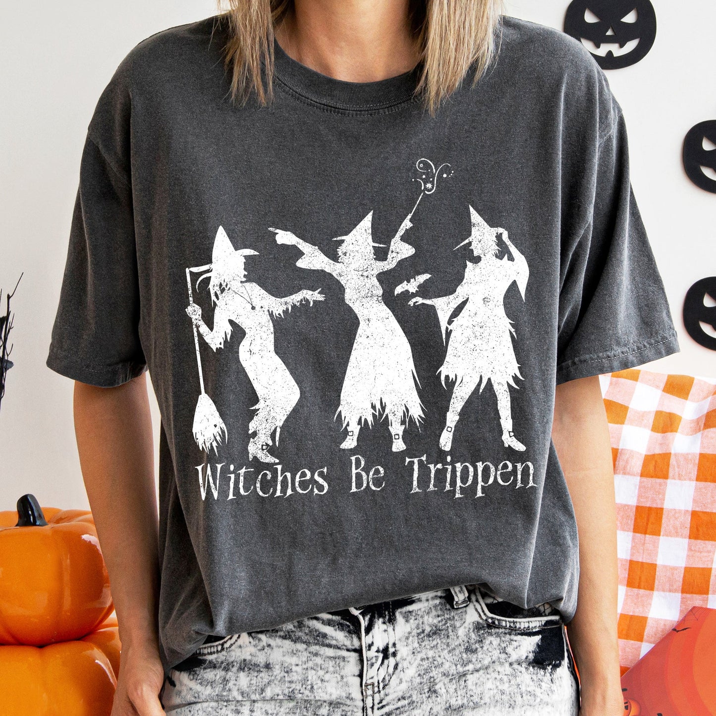 Witches Be Trippin Halloween Comfort Colors Tshirt