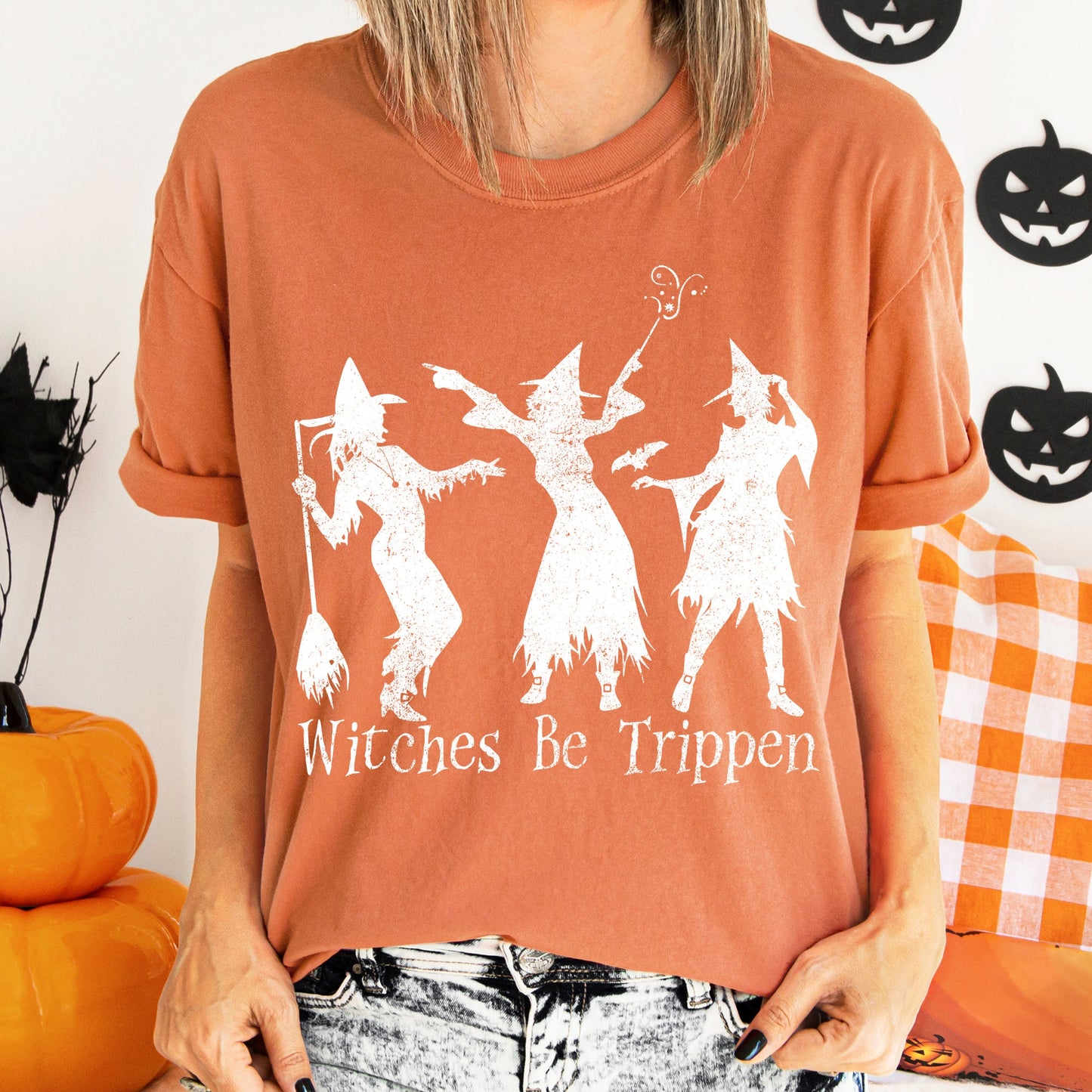 Witches Be Trippin Halloween Comfort Colors Tshirt