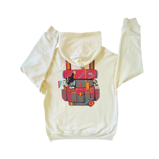 Bigfoot Backpack Hoodie Soft Cotton Relaxed Fit Hoodie