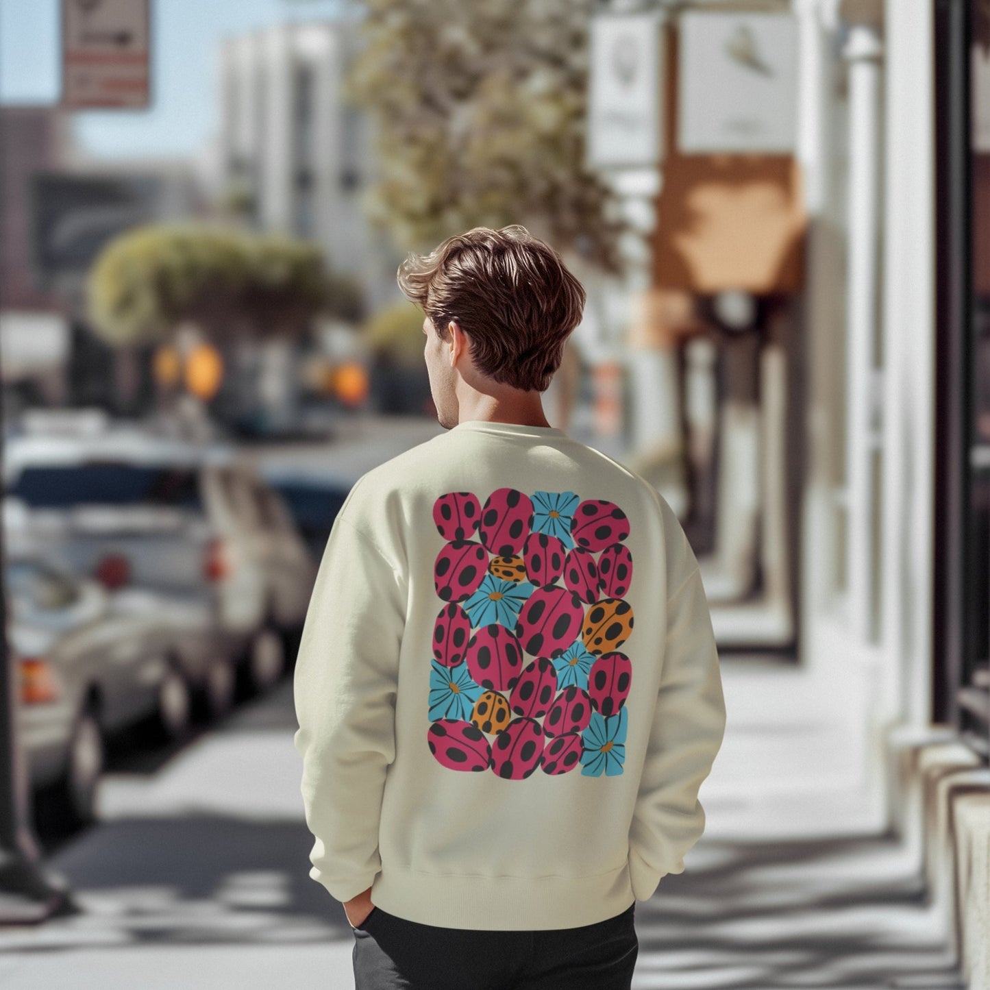 Bigfoot Found a Flower 100% Cotton Relaxed Fit Sweatshirt