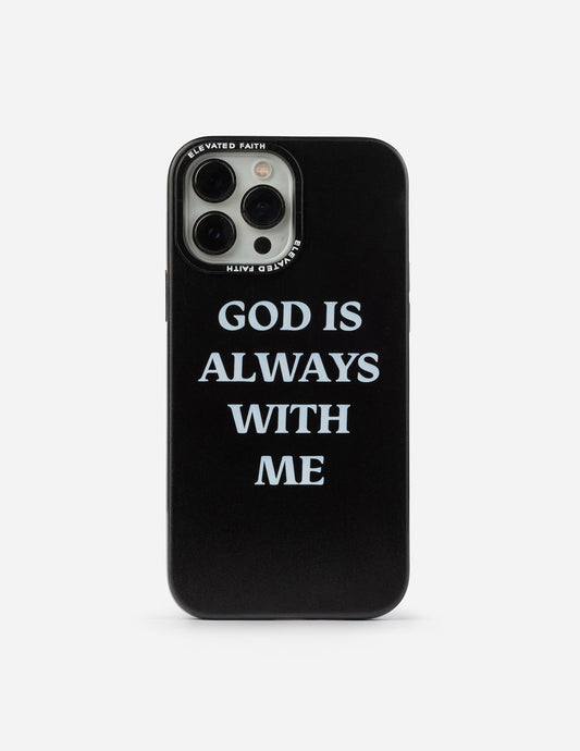 Black God is Always With Me Phone Case Durable Impact Protection