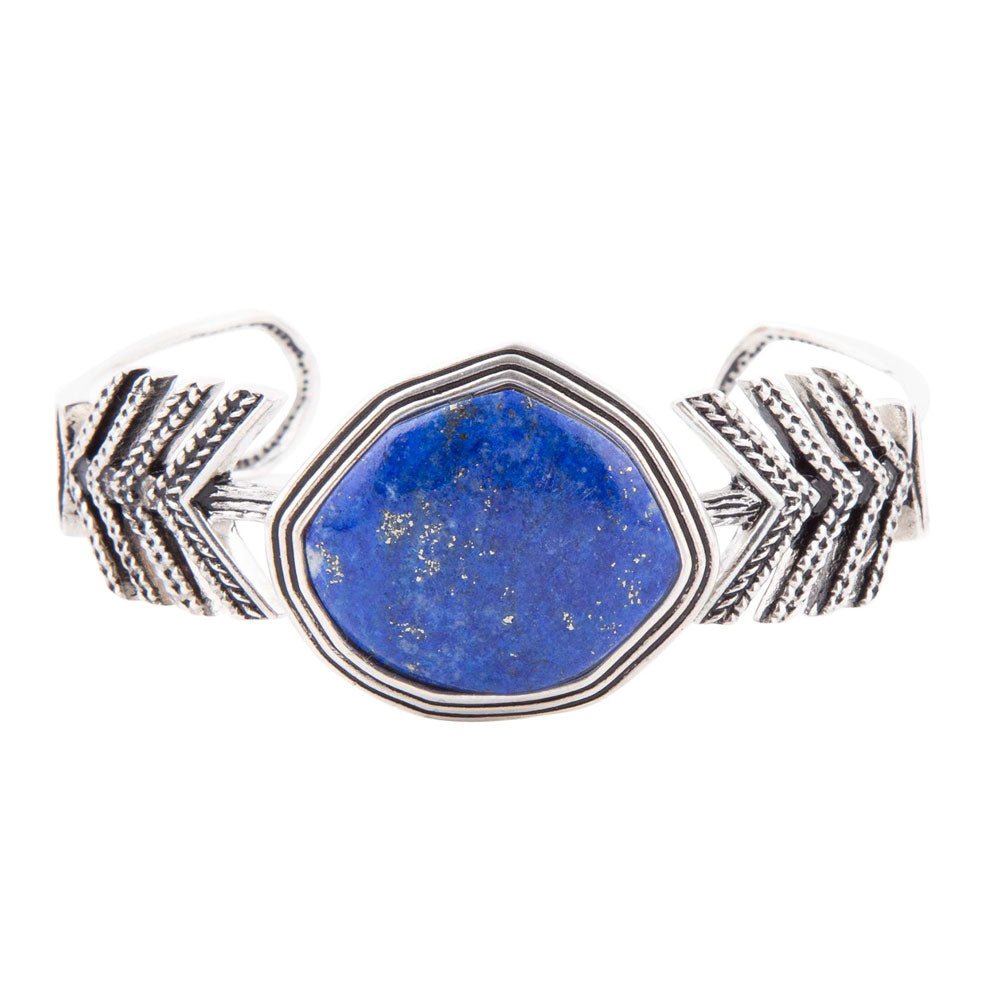 Blue Lapis Sterling Silver Statement Cuff Barse Jewelry