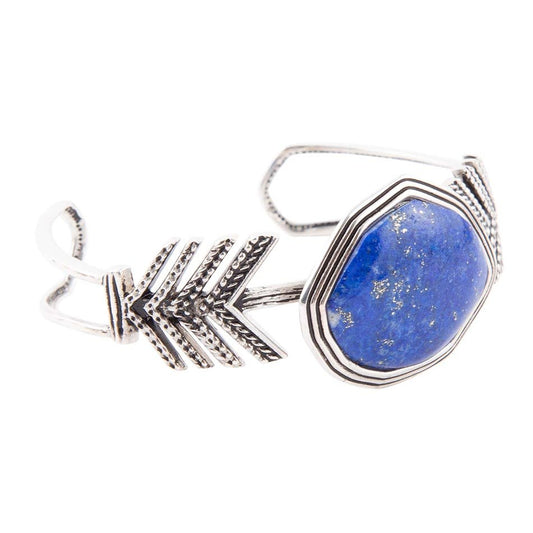 Blue Lapis Sterling Silver Statement Cuff Barse Jewelry