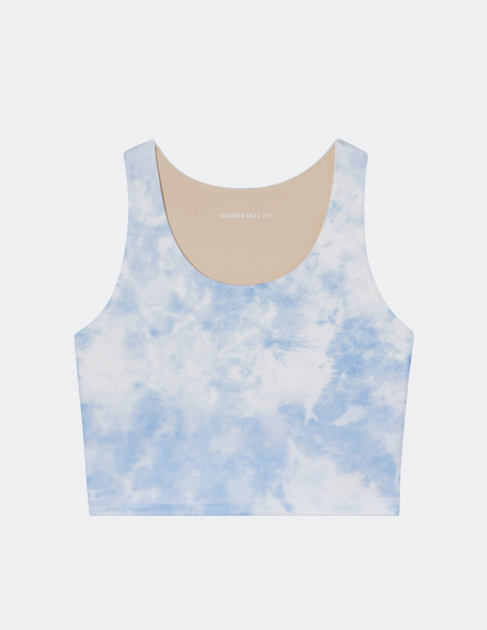 Blue Tie-Dye Bra Tank with Supportive Fit