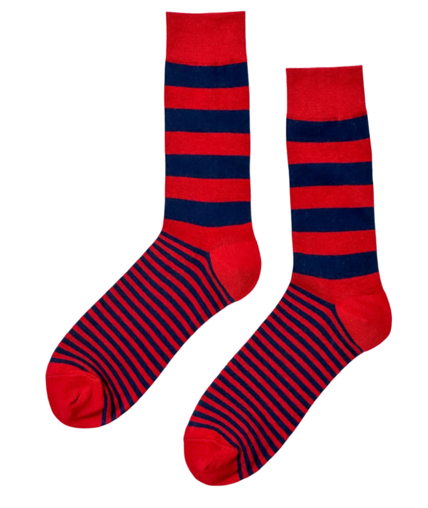 Bold Crimson Bold Striped Socks ModSoles