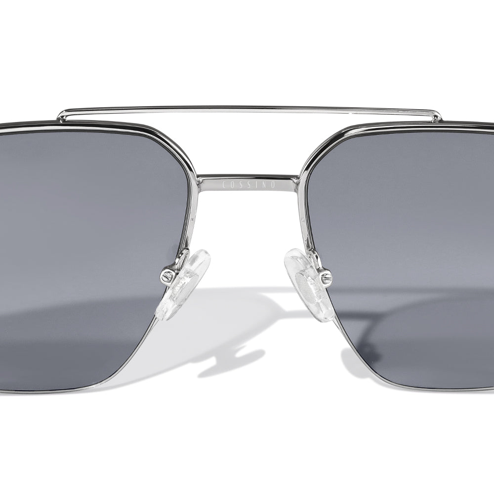 Bold Black Aviator Sunglasses UV400 Protection Cossino