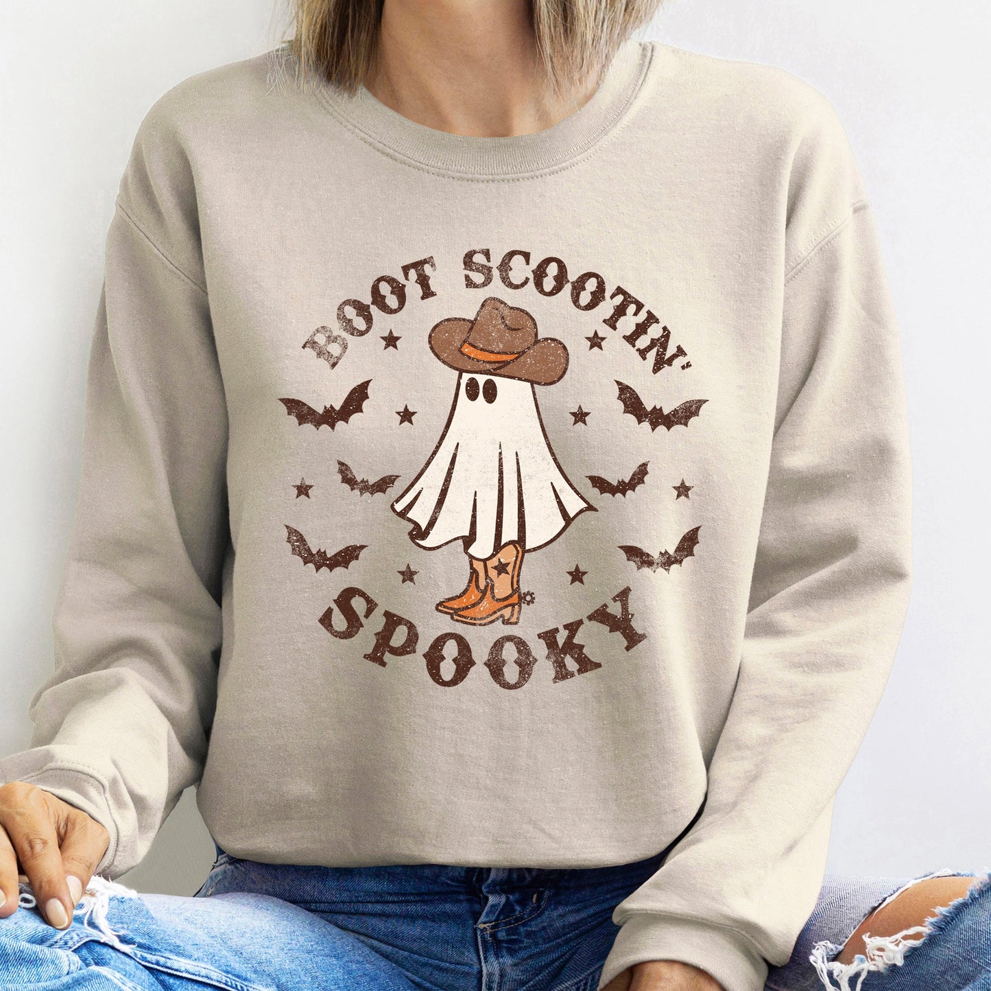 Boot Scooting Spooky Halloween Sweatshirt Unisex Refinery No. 1