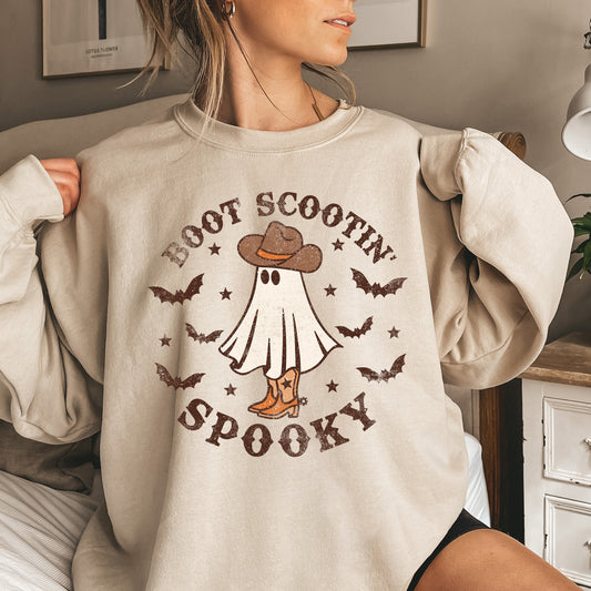 Boot Scooting Spooky Halloween Sweatshirt Unisex Refinery No. 1