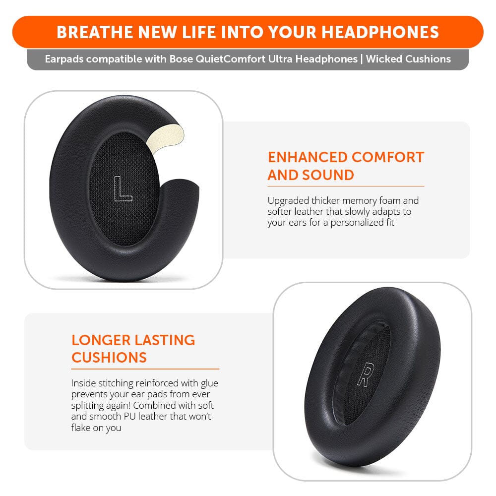 Bose QuietComfort Ultra Gen 1 & Gen 2 Earpads - WC PadZ QC Ultra
