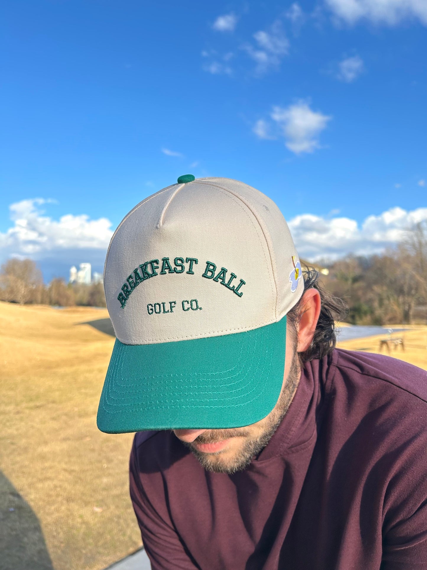 Breakfast Ball Green Two Tone Snapback Hat