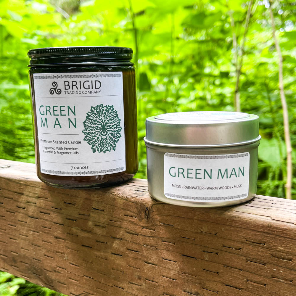 Green Man Moss Rainwater Old Growth Forests White Musk Soy Wax Candle