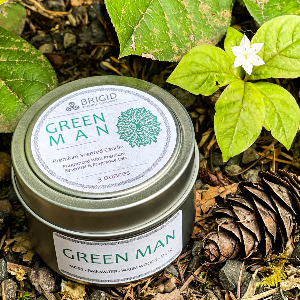 Green Man Moss Rainwater Old Growth Forests White Musk Soy Wax Candle