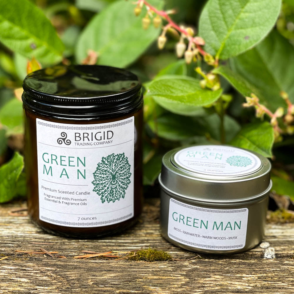 Green Man Moss Rainwater Old Growth Forests White Musk Soy Wax Candle
