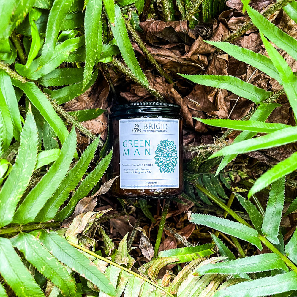 Green Man Moss Rainwater Old Growth Forests White Musk Soy Wax Candle