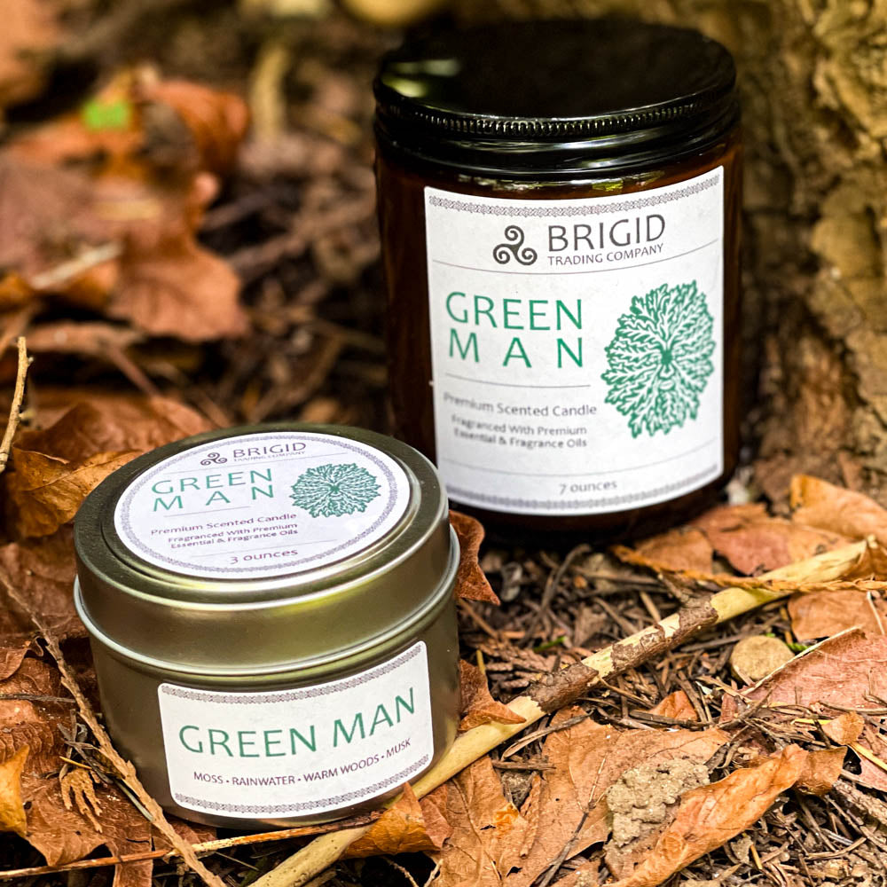 Green Man Moss Rainwater Old Growth Forests White Musk Soy Wax Candle