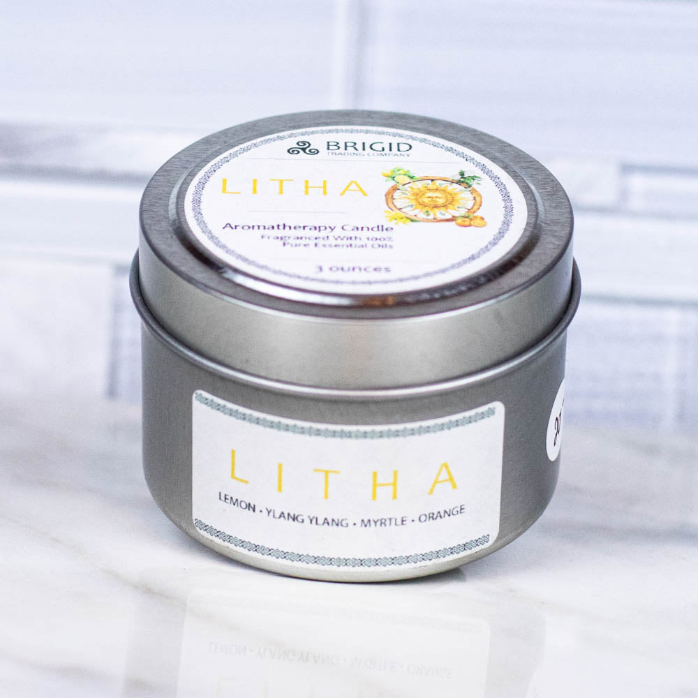 Litha Soy Wax Candle Lemon Sweet Orange Myrtle Ylang Ylang