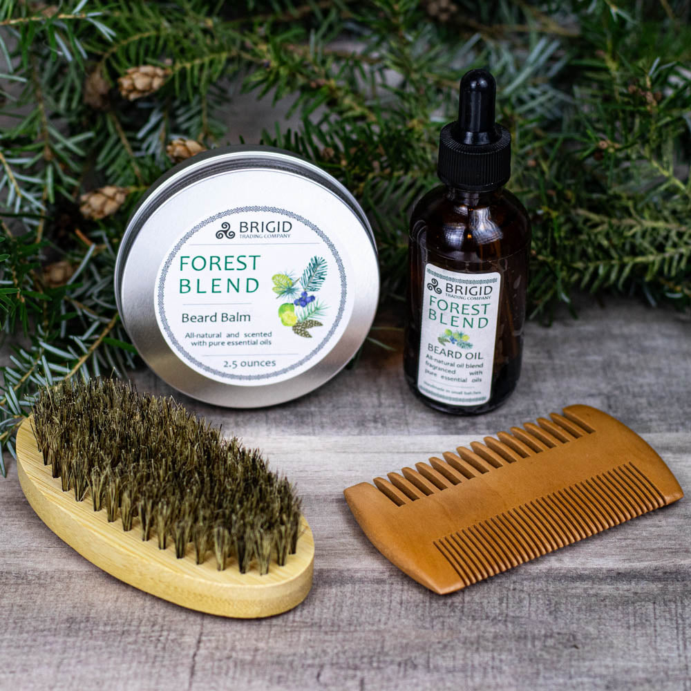 Natural Forest Blend Beard Oil with Juniper Pine Balsam Cedar Lime