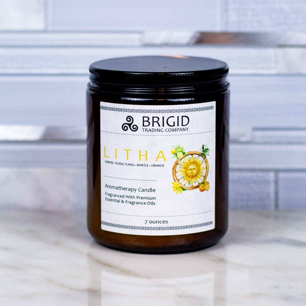 Litha Soy Wax Candle Lemon Sweet Orange Myrtle Ylang Ylang