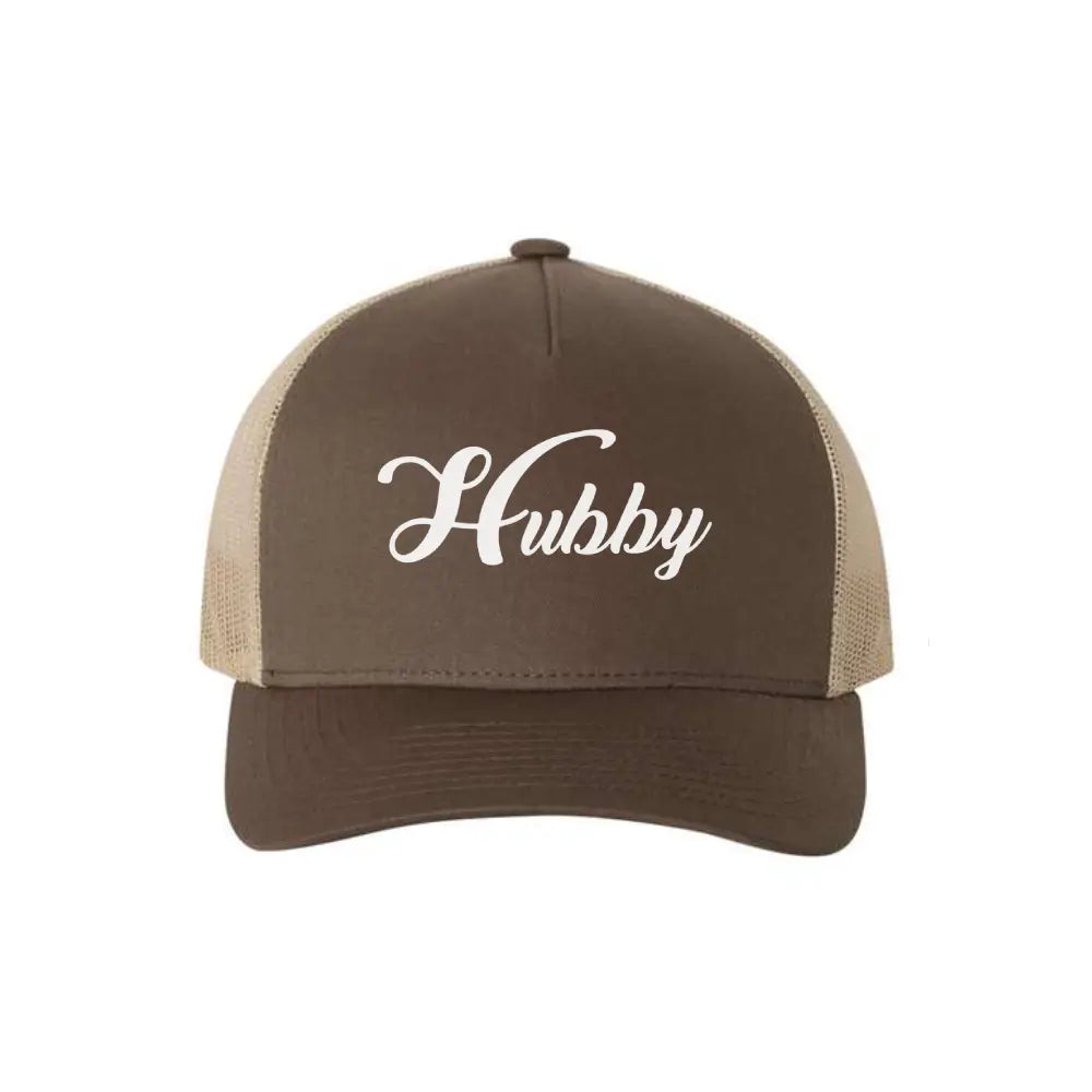 Embroidered Hubby Classic Mesh Trucker Hat for Wedding or Anniversary
