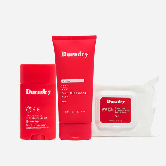 Clinical Strength Antiperspirant Stick and Cleansing Wash Set Duradry