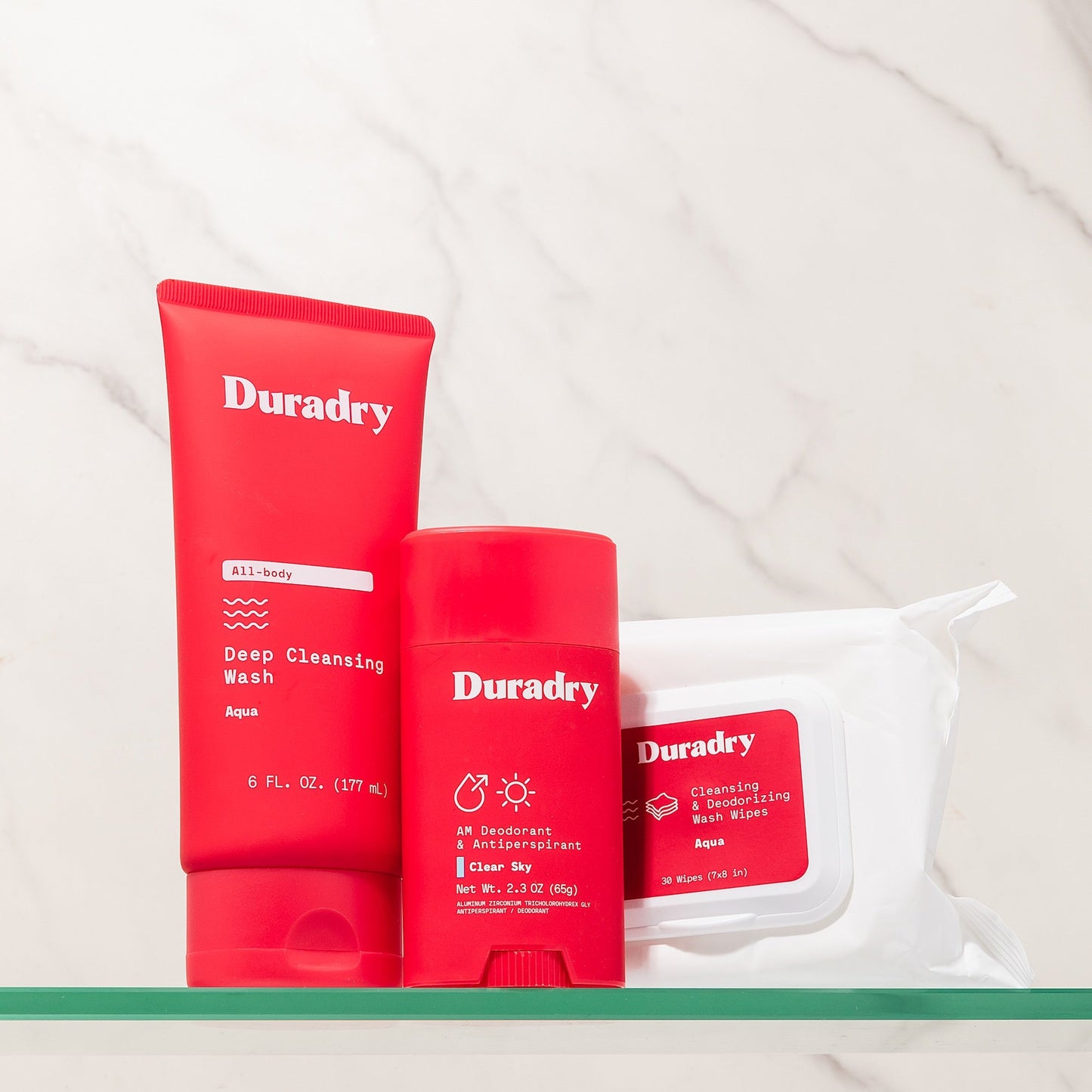 Clinical Strength Antiperspirant Stick and Cleansing Wash Set Duradry