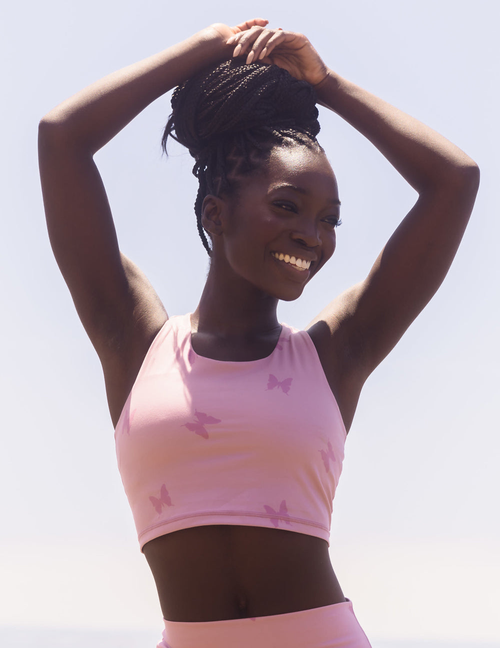 Butterfly Bra Tank Quick Dry Crop Top with Support