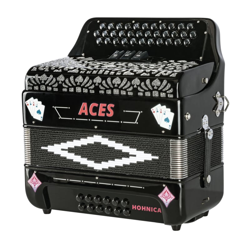 Hohner ACES II 34 Button 3 Switches Diatonic Accordion Key of EAD