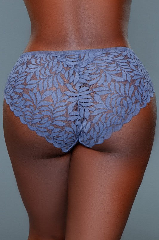 Leaf Pattern Lace Mid-Rise Hipster Panties 3 Pack Livvy
