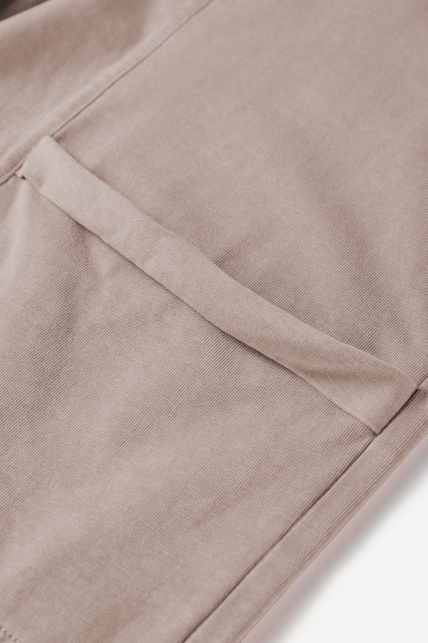 Smoke Gray Mineral Wash Wide Leg Cargo Pants with Drawstring Elastic Waistband