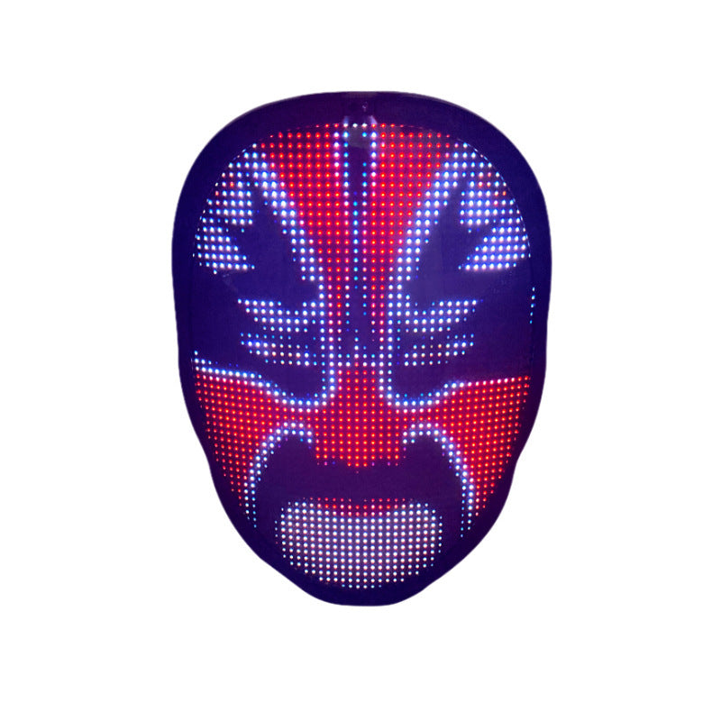 Halloween Full Color LED Luminous Face Changing Mask Party Props