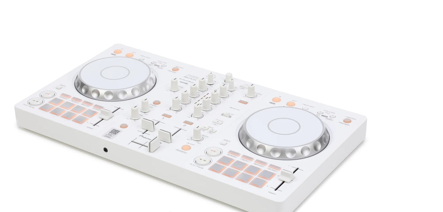 Pioneer DJ DDJ-FLX4 2-deck rekordbox and Serato DJ Controller - White, Limited Edition -NEW